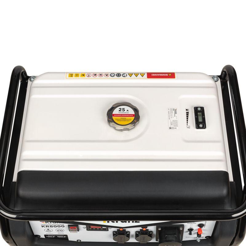 Генератор бензиновый KR8000 8кВт 230В 25л ручной старт KRANZ KR-16-1137