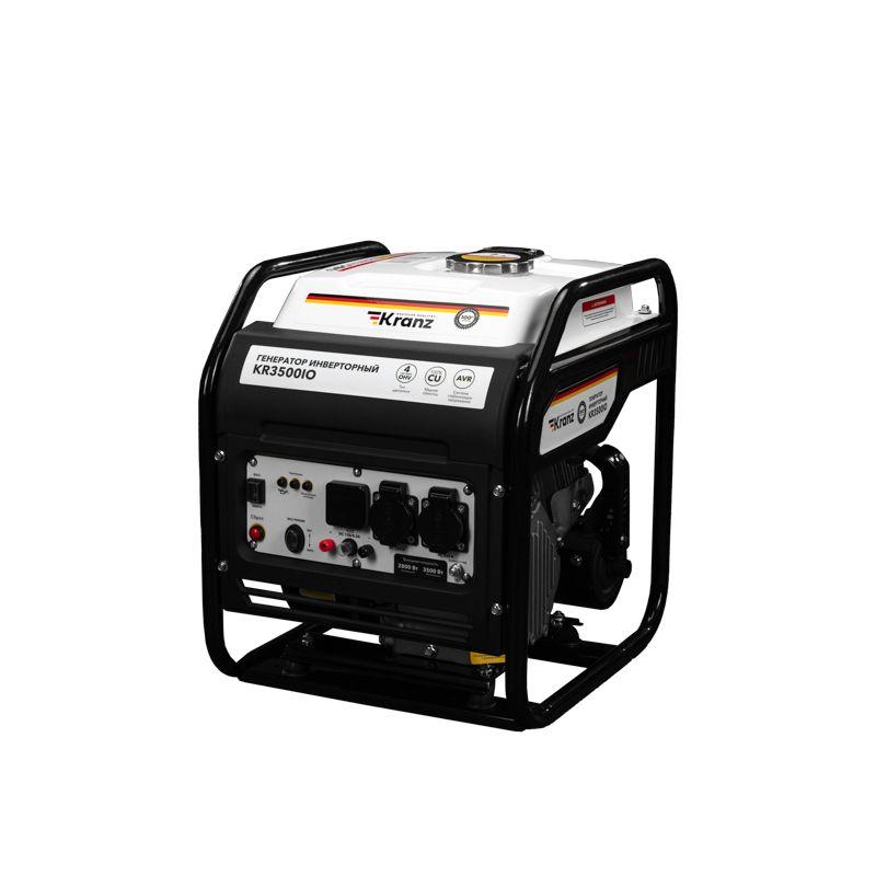 Генератор инверторный KR3500IO 3.5кВт 230В 7л открытый корпус ручной старт KRANZ KR-16-1143