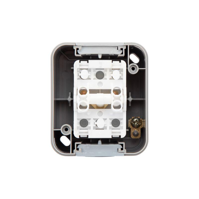 Выключатель 2-кл. ОП Mini OG IP54 сер. Kranz KR-78-0833