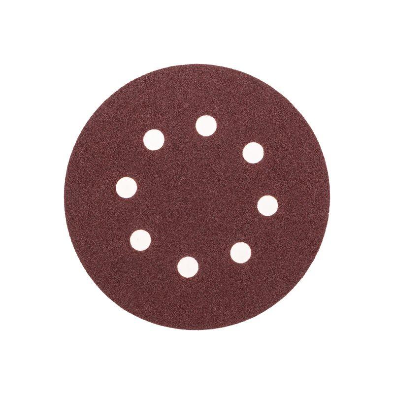 Диск абразивный на ворсовой основе на липучке перфорир. P80 125мм (уп.10шт) Kranz KR-91-1166