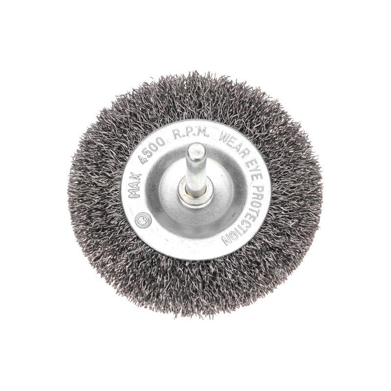 Щетка дисковая для дрели витая стальная проволока 75мм Kranz KR-91-1245