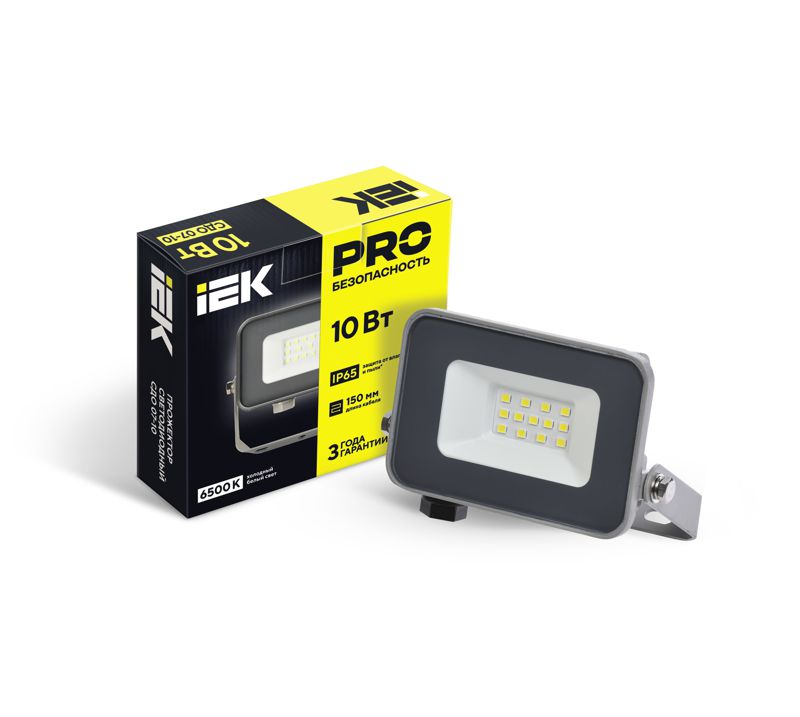 Прожектор светодиодный СДО 07-10 10Вт 6500К IP65 сер. IEK LPDO701-10-K03