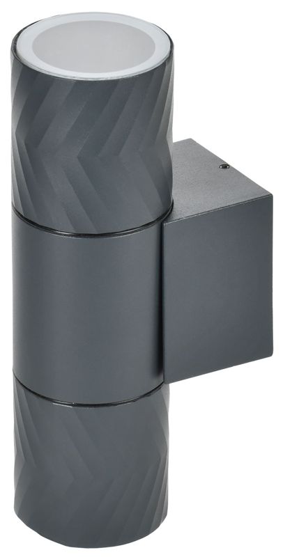 Светильник 5108 2хGU10 IP65 уличный настенный сер. IEK LT-UBU0-5108-GU10-2-K03