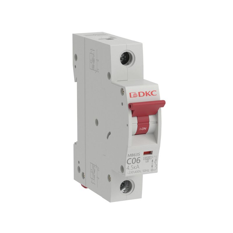 Выключатель автоматический модульный 1п C 6А 4.5кА MB63 YON MB63S-1PC06