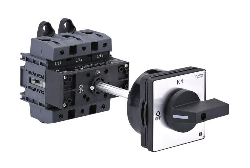 Выключатель-разъединитель 3п 125А IP20 с черн. выносн. рукоят. на дин-рейке/плате SE MSD125340B