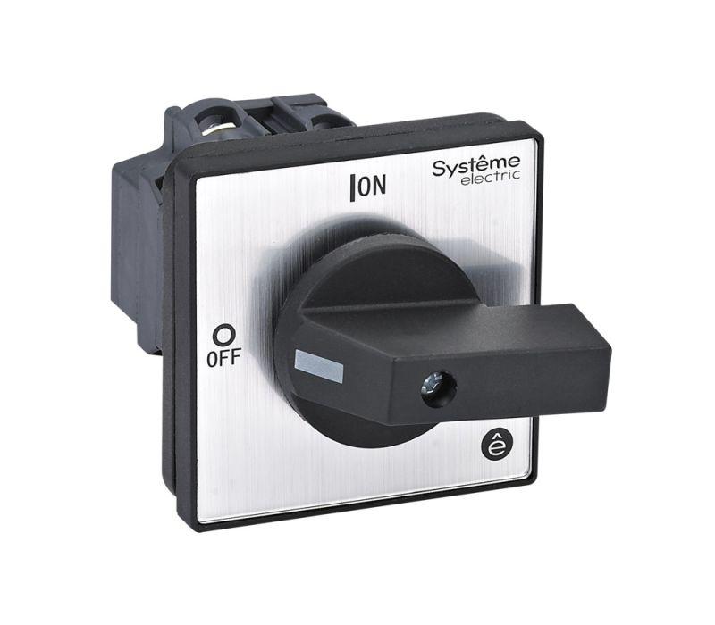 Выключатель-разъединитель 3п 20А IP20 с черн. рукоят. на дверцу 4 винтами SE MSD20320B