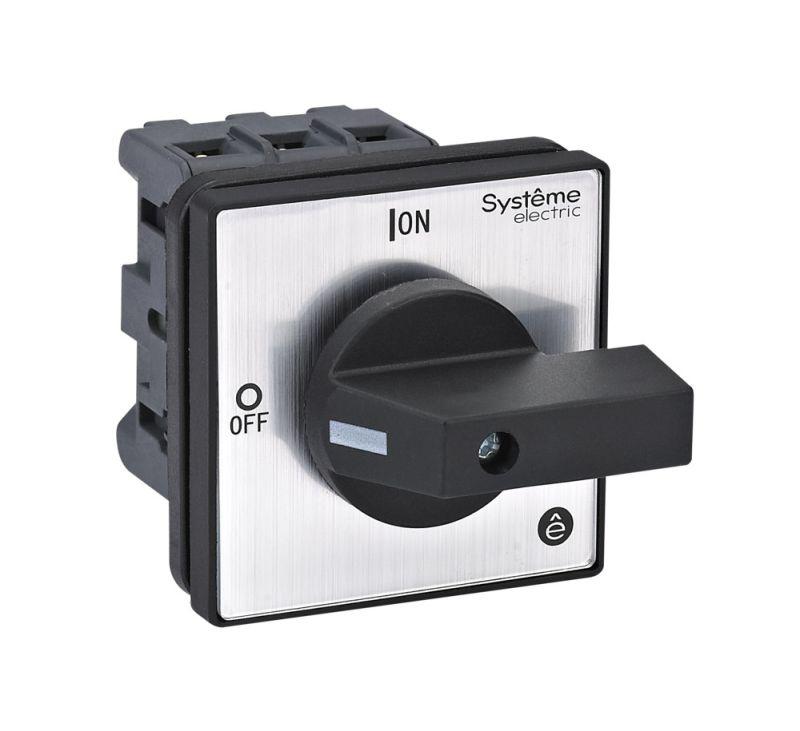 Выключатель-разъединитель 3п 25А IP20 с черн. рукоят. на дверцу 4 винтами SE MSD25320B