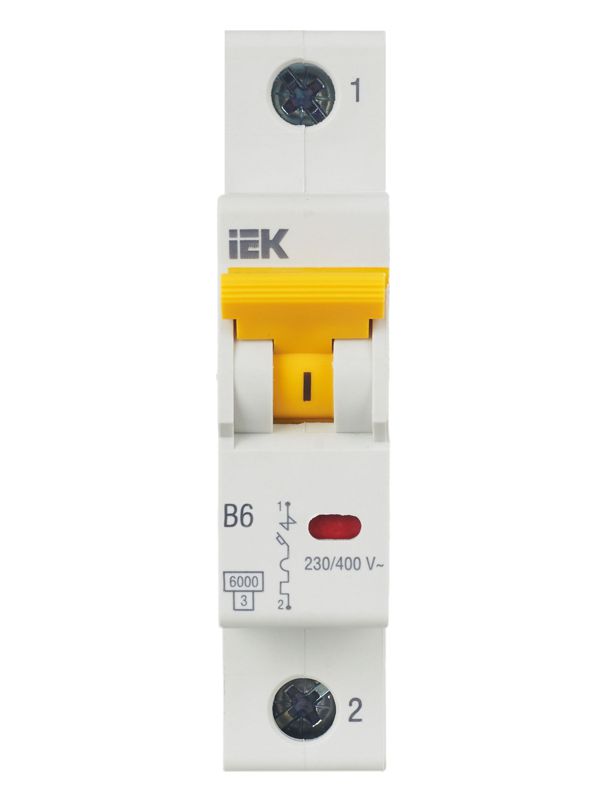Выключатель автоматический модульный 1п B 6А 6кА ВА47-60M KARAT IEK MVA31-1-006-B