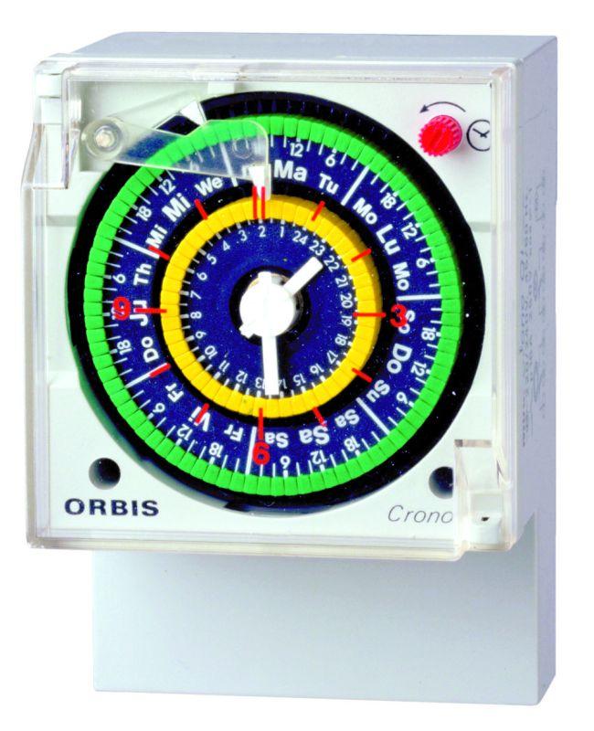 Реле времени суточное/суточное CRONO QRDD 2канала шаг 15/15мин с рез. Orbis OB050823