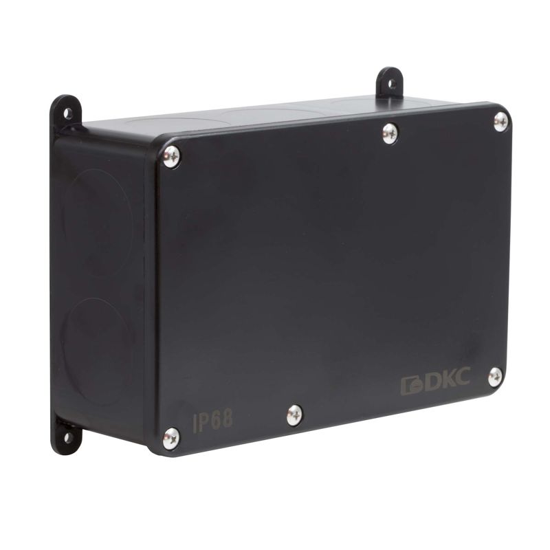 Коробка индустриальная 203х128х69мм IP68 с гладкими стенками черн. DKC P68M4017
