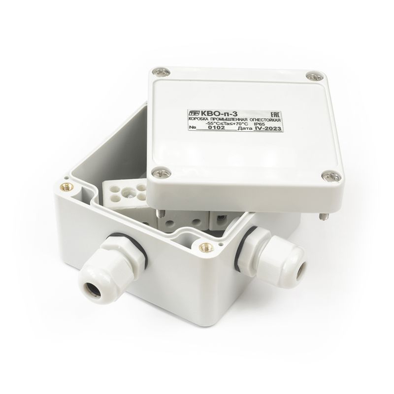 Коробка огнестойкая 127х129х55 3 ввода 0.75-1.5кв.мм пластик. бел. Спецприбор Промрукав PR08.15634