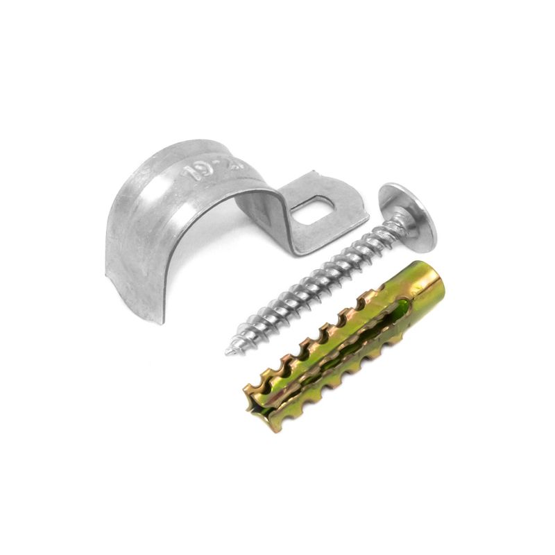 Комплект для крепления ОКЛ с использ. самореза дюбеля и скобы СМО d16-17мм (уп.100шт) Промрукав PR08.4995