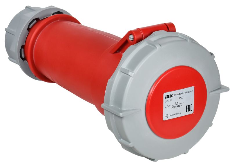 Розетка переносная ССИ-2242 32А 4п 3P+PE 6ч 380В IP67 IEK PSR22-032-4-0-67