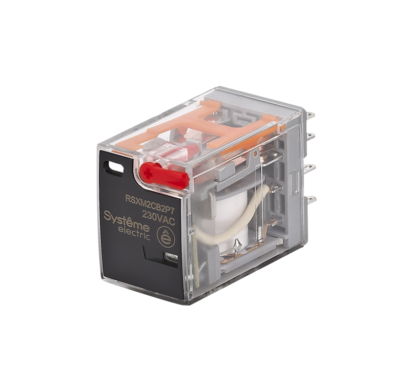 Реле 10А 2перекл. 230В AC тест кнопка LED SE RSXM2CB2P7
