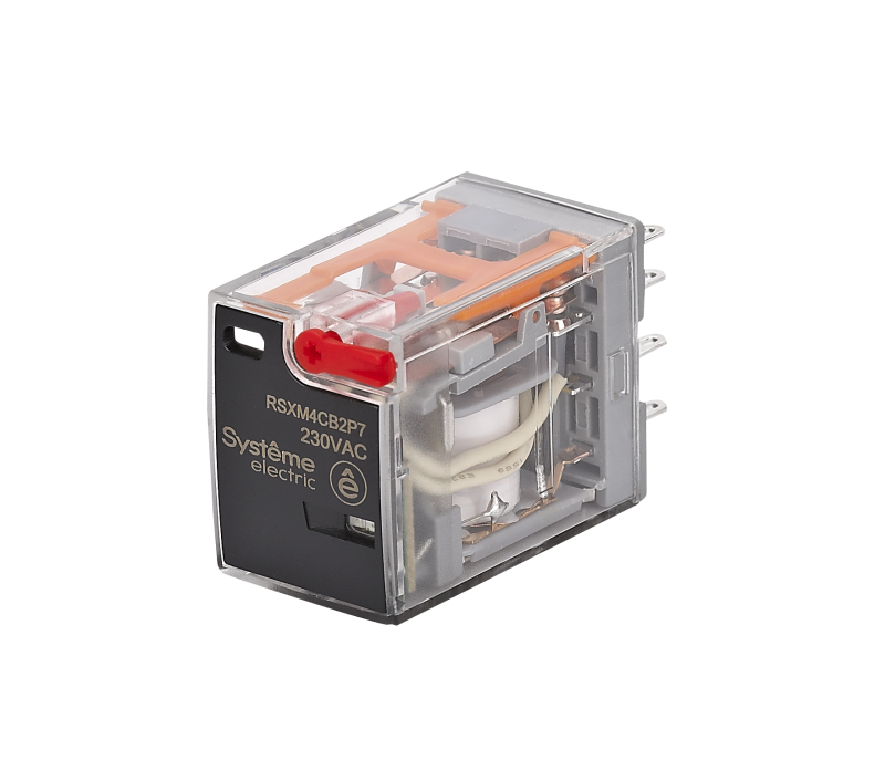 Реле 5А 4перекл. 230В AC тест кнопка LED SE RSXM4CB2P7