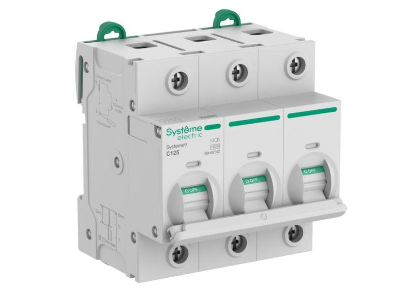 Выключатель автоматический 3п C 125А 10кА Systeme9 400В 27мм SE S9H32392