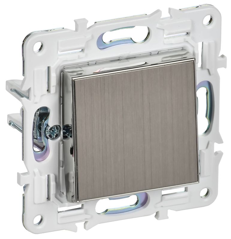 Выключатель 1-кл. SKANDY 10А SK-V01N никель IEK SK-V10-0-10-K50