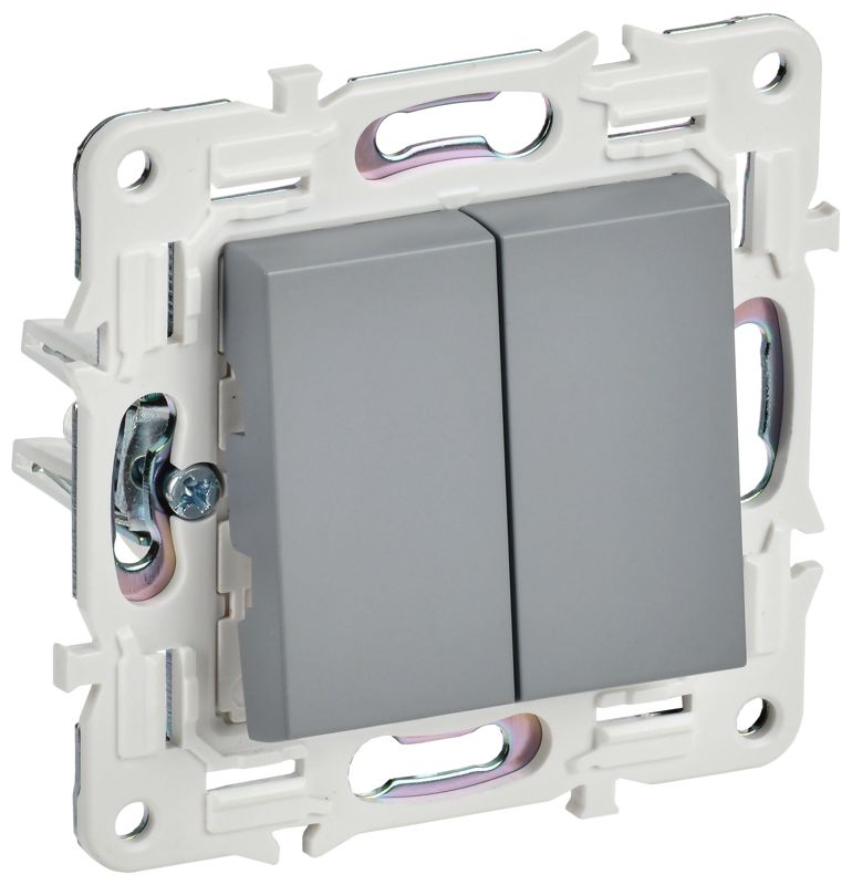 Выключатель перекрестный 2-кл. SKANDY 10А SK-V06Gr сер. IEK SK-V23-0-10-K03