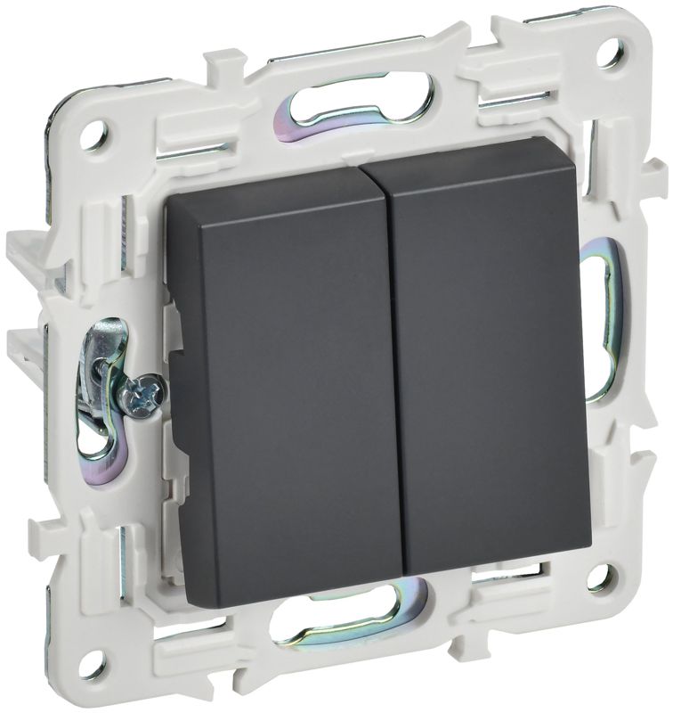 Выключатель перекрестный 2-кл. SKANDY 10А SK-V06T титан IEK SK-V23-0-10-K48