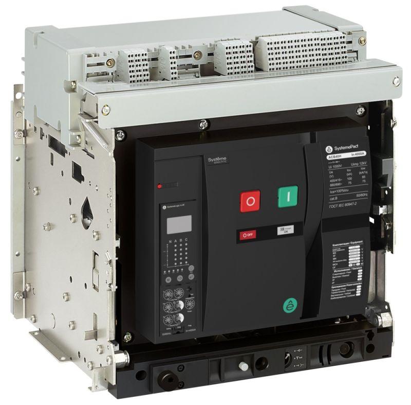 Выключатель автоматический 08H 3п 6.0E выкатн. без присоед. MCH+MX+XF DC 220В SE SPA40H083DXDD58ERU