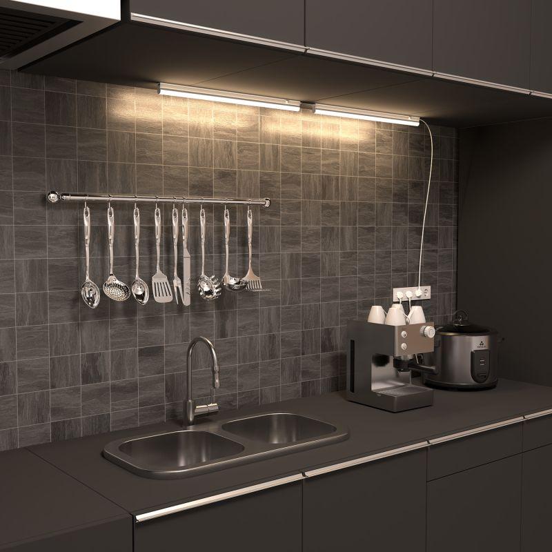 Светильник светодиодный Elementary 8Вт 4000К IP20 600лм 200-240В 570х22х33мм ДВО линейный накладной бел. GAUSS TL003