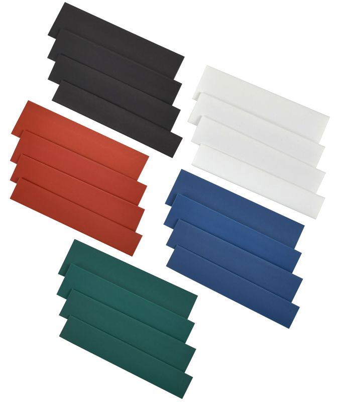 Набор трубок термоусадочных тонкостен. ТТУ 8/4; 10/5; 12/6; 14/7 (З; С; К; Ч) 20х8см разноцвет. IEK UDRS-D8-D14-10-3