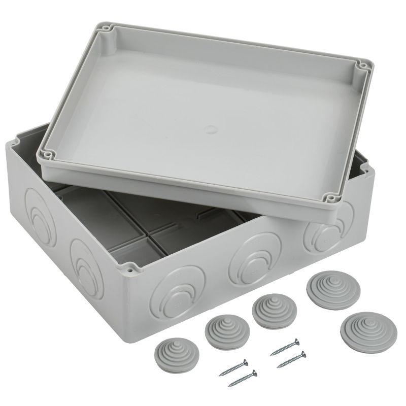 Коробка распаячная ОП 240х195х90 IP44 КМ41271 RAL7035 IEK UKO10-240-195-090-K41-44