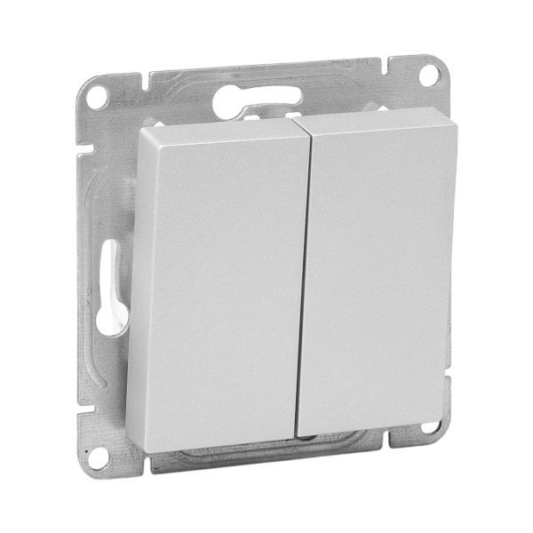 Выключатель перекрестный 2-кл. СП Эпика механизм алюм. EKF UP1-SWA-22