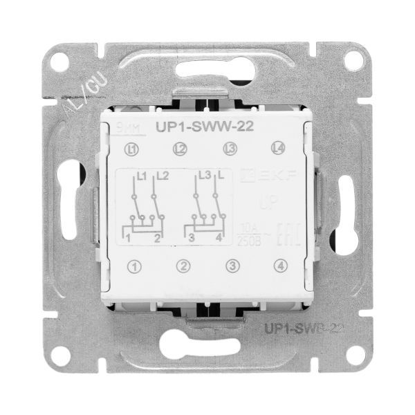 Выключатель перекрестный 2-кл. СП Эпика механизм черн. EKF UP1-SWB-22
