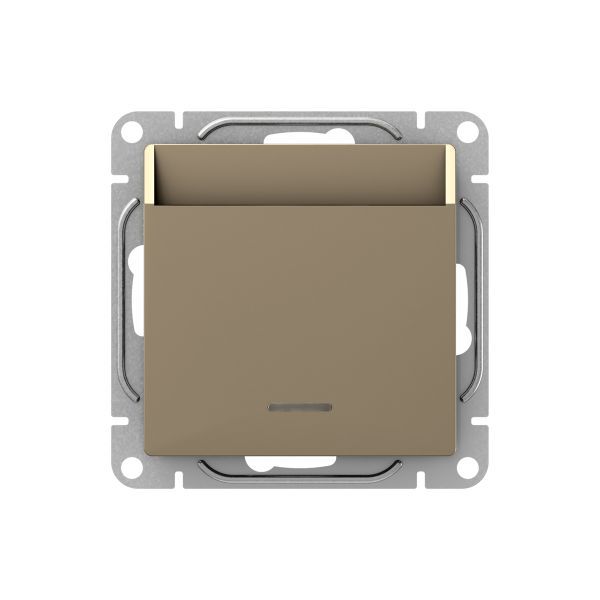 Выключатель карточный СП Эпика с подсветкой механизм шампань EKF UP1-SWC-card