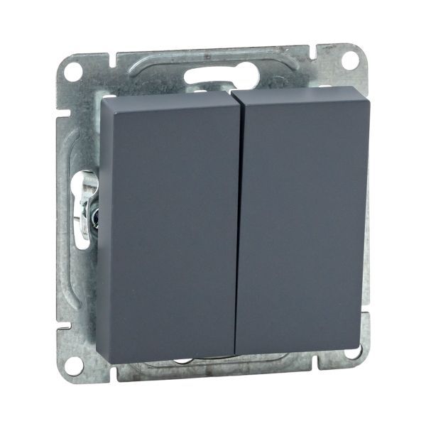 Выключатель 2-кл. СП Эпика механизм графит EKF UP1-SWG-20