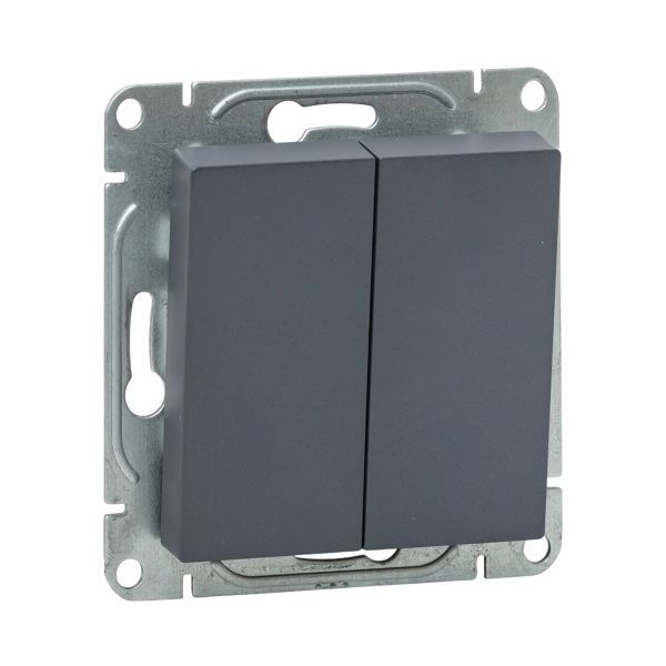 Выключатель перекрестный 2-кл. СП Эпика механизм графит EKF UP1-SWG-22