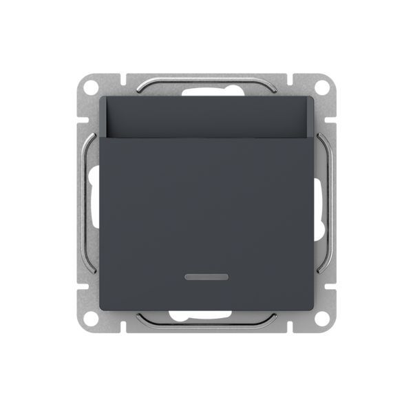 Выключатель карточный СП Эпика с подсветкой механизм графит EKF UP1-SWG-card