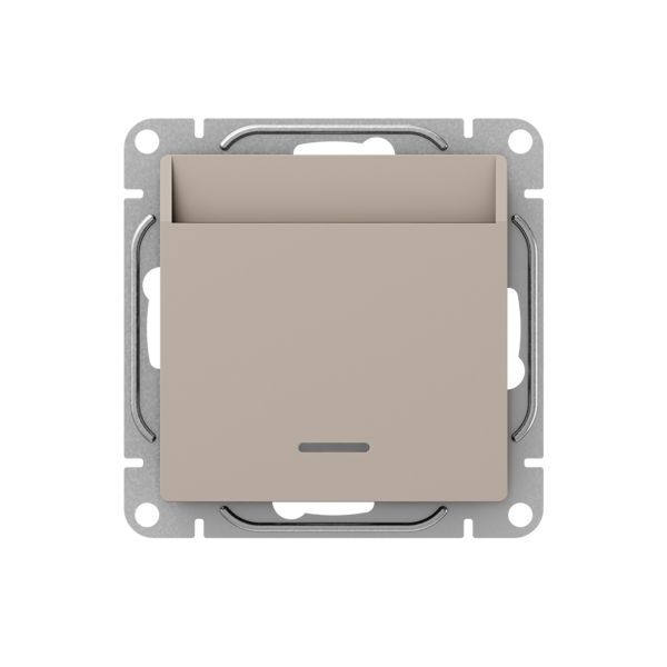 Выключатель карточный СП Эпика с подсветкой механизм крем. EKF UP1-SWI-card