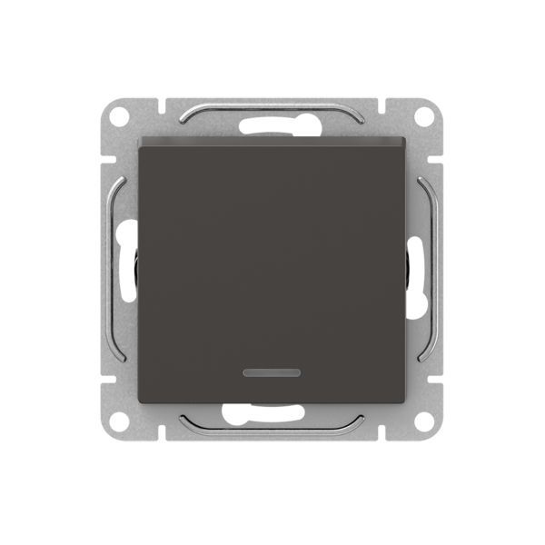 Выключатель 1-кл. СП Эпика с подсветкой механизм мокко EKF UP1-SWM-14