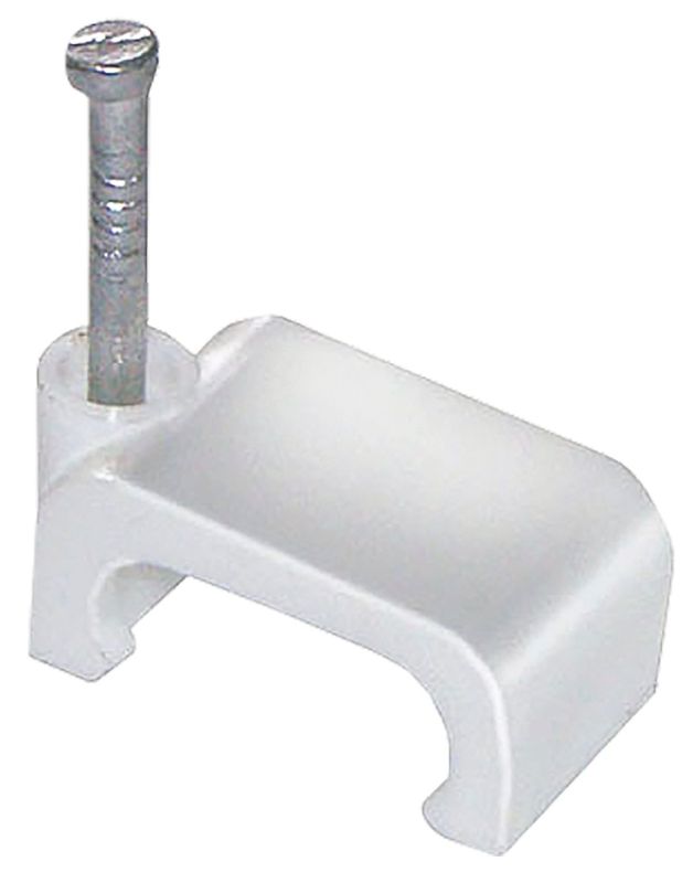 Скоба крепежная плоская с гвоздем d14мм пластик. (уп.100шт) IEK USK21-14-100