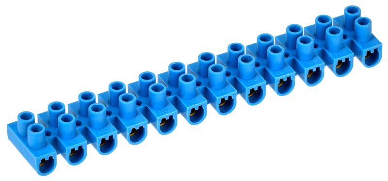 Колодка клеммная полистирол ЗВИ-10 н/г 2.5-6кв.мм син. (блист.2шт) IEK UZV6-010-06-2