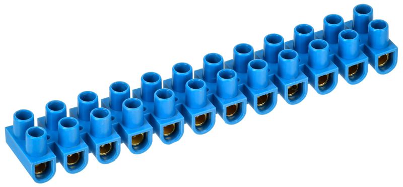 Колодка клеммная полистирол ЗВИ-20 н/г 4-10кв.мм син. (блист.2шт) IEK UZV6-020-06-2