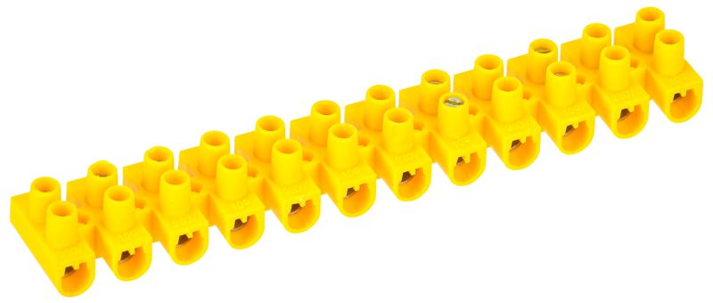 Колодка клеммная полистирол ЗВИ-10 н/г 2.5-6кв.мм желт. (блист.2шт) IEK UZV7-010-06-2