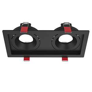 Рамка для модульного светильника Flex 50 11 110х220х55 двойн. встраив. матов. черн. RAL9005 VARTON V1-R0-T0435-10010-2000000