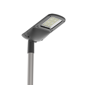 Светильник светодиодный Tornado Crosswalk 50Вт 5000К IP66 для пешеходных переходов крепление на консоль RAL9005 сер. муар VARTON V1-S1-90496-40L25-6605050