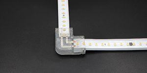 Соединитель жесткий пластиковый L-образный для ленты AC230В IP20 (уп.10шт) VARTON V4-R0-00.0049.STR-0001