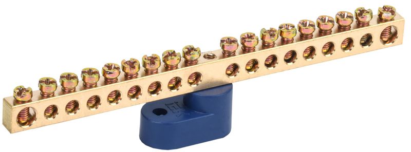 Шина нулевая ШНИ-6х9-18-У1-С на одном угловом изоляторе IEK YNN10-69-18C1-K07