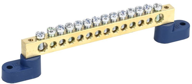 Шина нулевая ШНИ-8х12-14-У2-С на двух угловых изол. IEK YNN10-812-14C2-K07