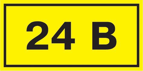 Символ "24В" 38х90 IEK YPC10-0024V-3-021