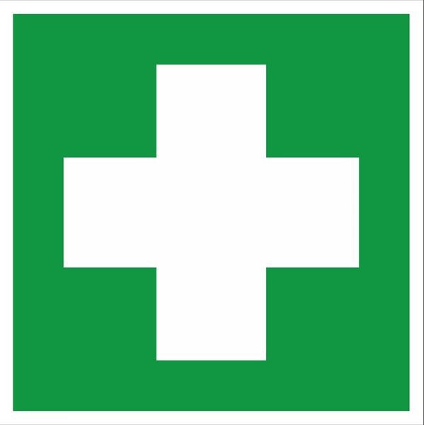 Наклейка "Аптечка первой медицинской помощи" EC01 200х200мм PROxima EKF an-4-03