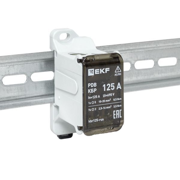 Блок распределительный клеммный КБР 125А EKF kbr125-rus