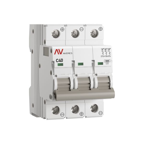 Выключатель автоматический 3п C 40А 10кА AV-10 DC AVERES EKF mcb10-DC-3-40C-av