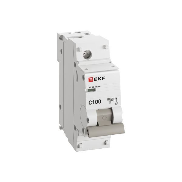 Выключатель автоматический модульный 1п C 100А 10кА ВА 47-100M электромагнит. расцеп. PROxima EKF mcb47100m-1-100C-pro