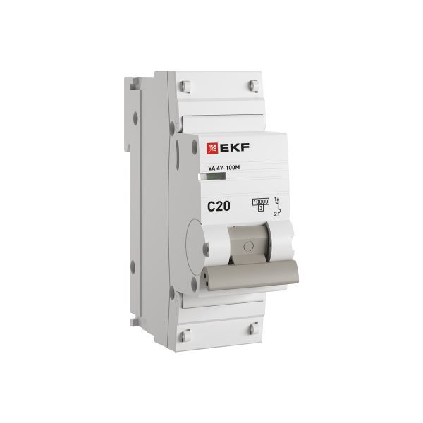 Выключатель автоматический модульный 1п C 20А 10кА ВА 47-100M без теплового расцеп. PROxima EKF mcb47100m-1-20C-pro